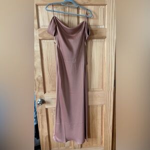 BHLDN IRA SATIN CHARMEUSE DRESS in color Sand Dune - size 0